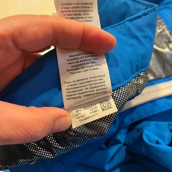 Columbia Titanium Omni-Tech Kids Blue Waterproof Snow Pants Sz. LG Ski Snowboard - Picture 14 of 16